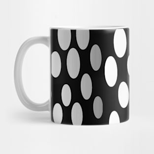 pattern of white balls, silver rain. Mug